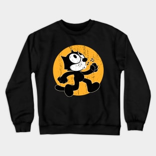 Felix The Cat - Distressed Textrue Crewneck Sweatshirt